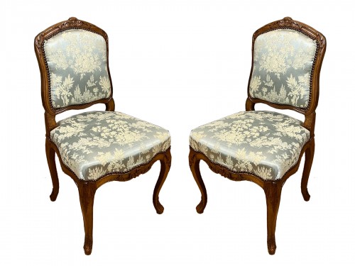Série de six chaises à dossier à la reine estampillées Jean-Baptiste Gourdin