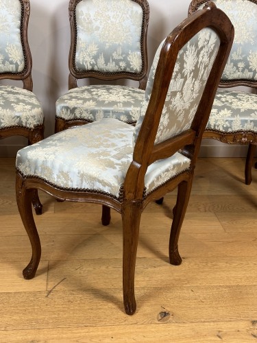 Antiquités - Série de six chaises à dossier à la reine estampillées Jean-Baptiste Gourdin