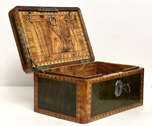 18th century - Pierre HACHE - Pair of inlaid secret and security boxes stamped Hache 