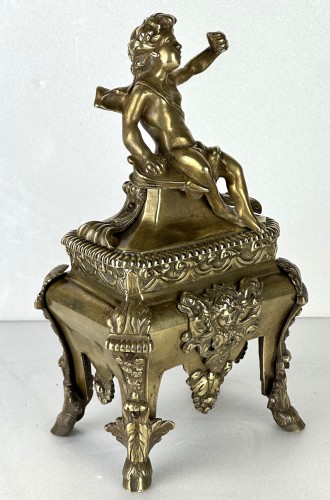 Decorative Objects  - A pair oflate 17th/early 18th century  gilt-bronze chenets