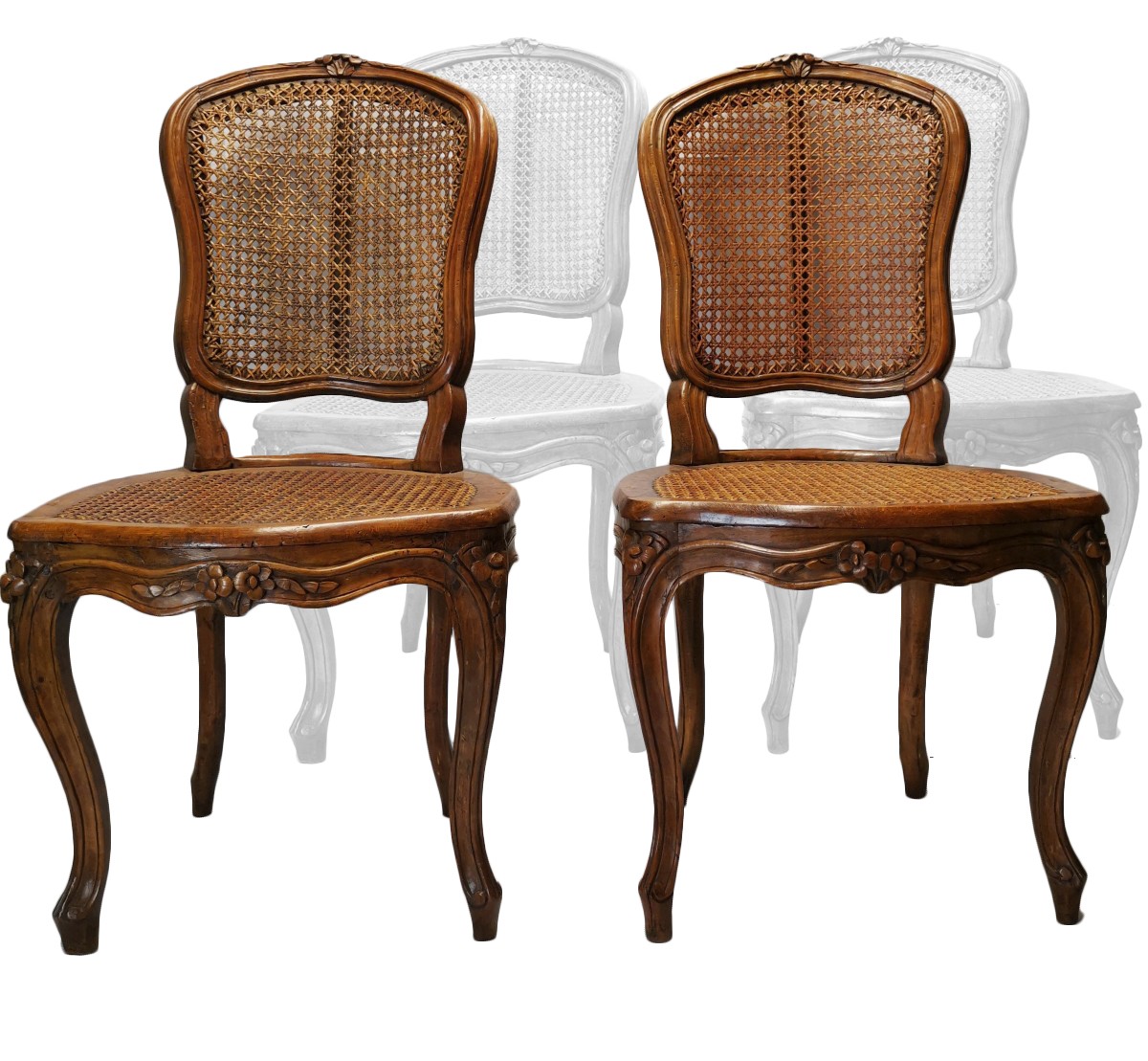 Antique Side Chair with Cane Seating • The Architectural Warehouse