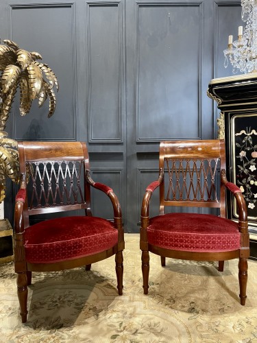 Pair of Empire period armchairs - Seating Style Empire