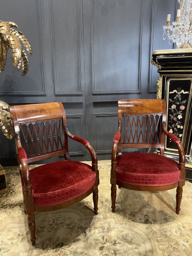 Seating  - Pair of Empire period armchairs