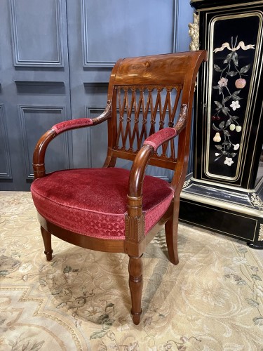 Pair of Empire period armchairs - 
