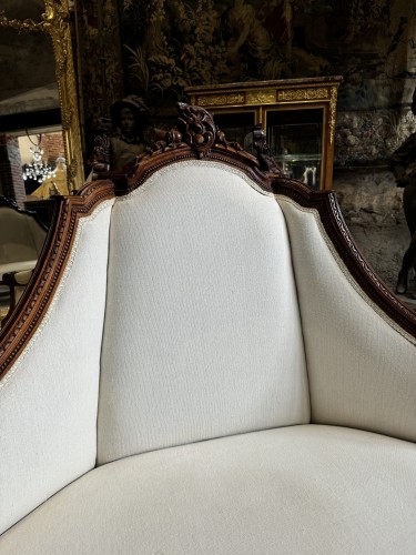 A late 19th cenntury french bolster or center sofa of the - Napoléon III