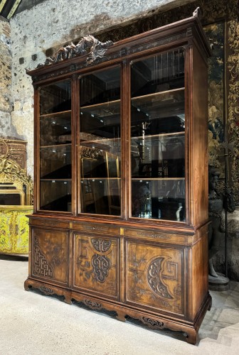 Mobilier Bibliothéque, vitrine - Gabriel Viardot - Bibliothèque japonisante