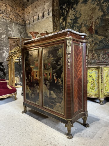 Buffet en laque de Chine signé de Antoine Krieger - Mobilier Style Napoléon III