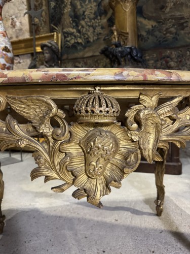 Mobilier Console - Console « aux armes de France » d’époque Napoléon III