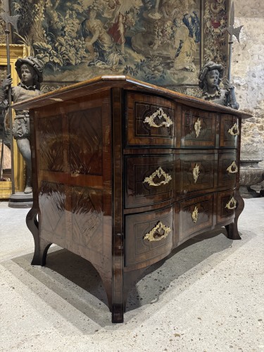 Commode mazarine en marqueterie d’époque Louis XIV - Louis XIV