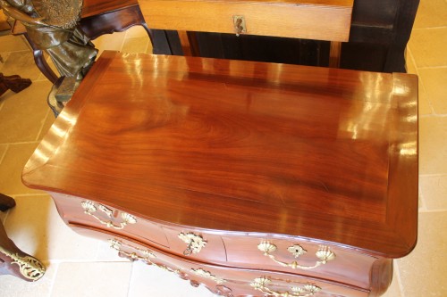 Louis XV solid mahogany chest of drawers, La Rochelle 18th century - 