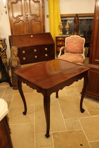 Louis XV cabaret table in solid mahogany - Louis XV