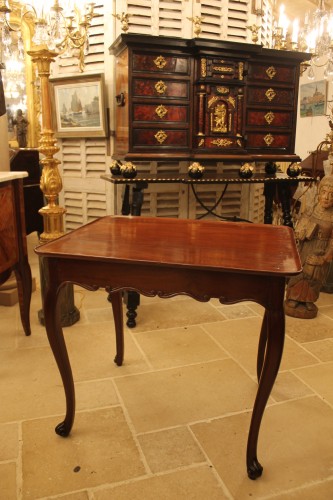 Antiquités - Louis XV cabaret table in solid mahogany