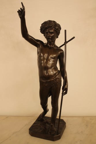 DUBOIS Paul (1829-1905) - Saint Jean Baptiste enfant - Sculpture Style 