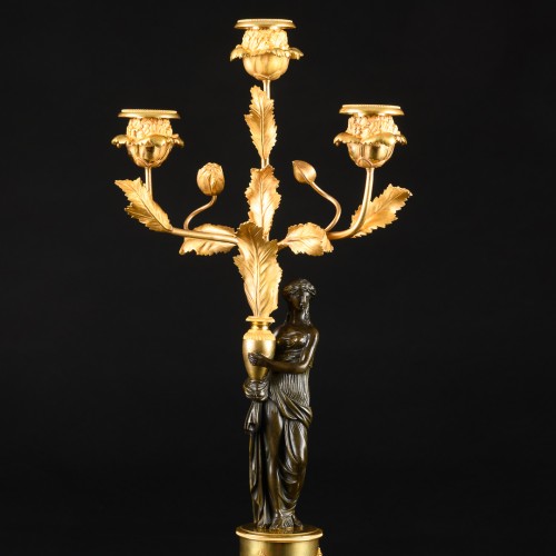 Paire de candélabres “Aux pavots” d’époque Directoire - Apollo Art & Antiques