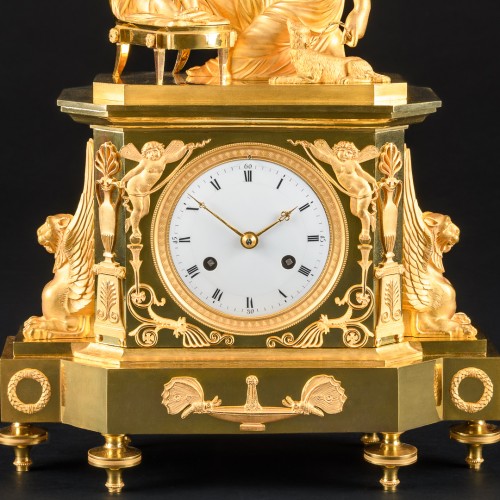 Horlogerie Pendule - Pendule de cheminée d’époque Empire “L’Inquiétude Maternelle”