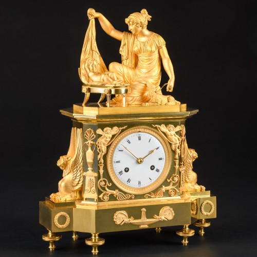 Early Empire Period Mantel Clock “L’Inquiétude Maternelle” - 