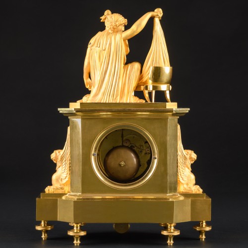 Antiquités - Early Empire Period Mantel Clock “L’Inquiétude Maternelle”