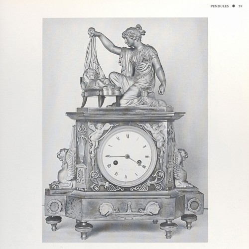 Antiquités - Early Empire Period Mantel Clock “L’Inquiétude Maternelle”
