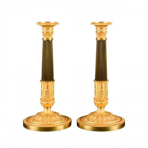 Pair Of Empire Candlesticks , model by Louis-Isidore Choiselat