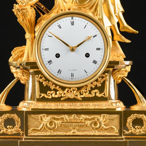 Horlogerie Pendule - Grande pendule mythologique Empire “Cérès à la Moisson” 