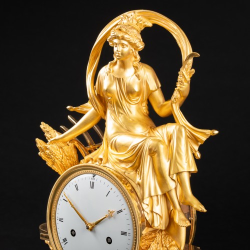 Empire - Large Mythological Empire Clock “Ceres At The Harvest Time”