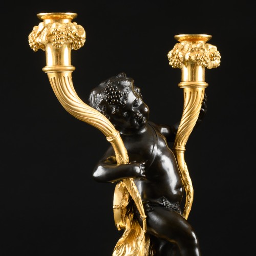 Louis XVI - Paire de candélabres  aux Putti d’époque Louis XVI