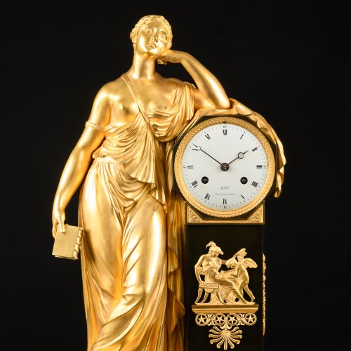 Empire Clock “Allegory of meditation” signed Claude Galle - Horology Style Empire