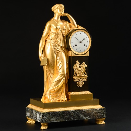 Empire Clock “Allegory of meditation” signed Claude Galle - 