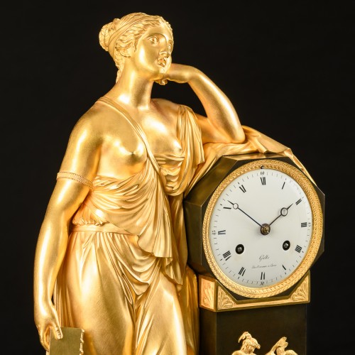 Empire Clock “Allegory of meditation” signed Claude Galle - Empire