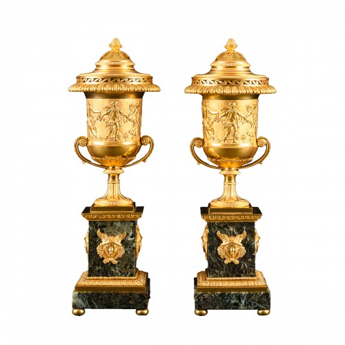 Pair Of Directory Period Cassolettes Attributed to Jean-Baptiste Héricourt