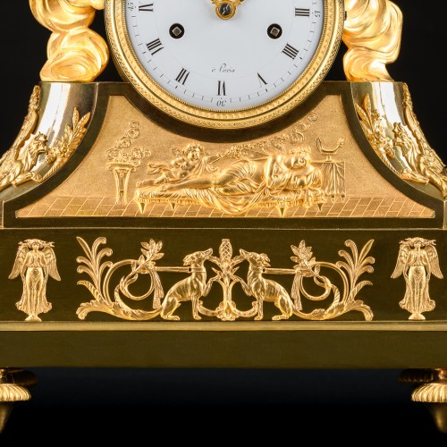 Horology  - Empire chariot clock “Allegory of Day and Night”