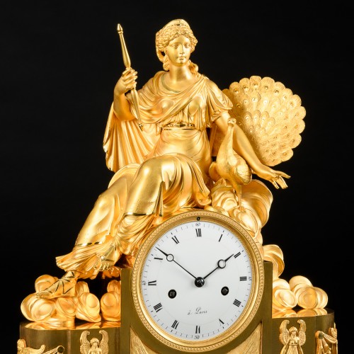 19th century - Mythological Empire clock “Hera with peacock”