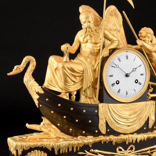 19th century - Empire clock “Love makes Time pass” , model by Claude Galle