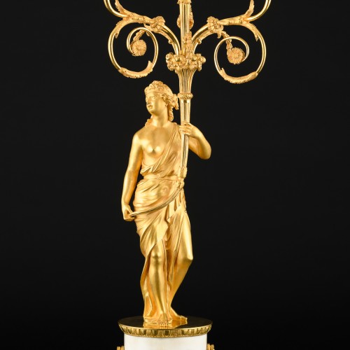 Lighting  - Pair of Louis XVI period candelabra, circa 1775