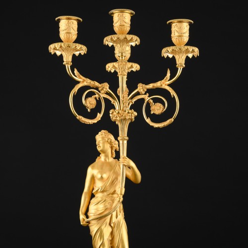 18th century - Pair of Louis XVI period candelabra, circa 1775