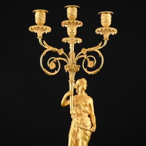 Pair of Louis XVI period candelabra, circa 1775 - Louis XVI