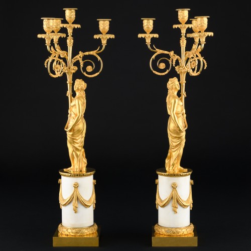 Louis XVI - Pair of Louis XVI period candelabra, circa 1775