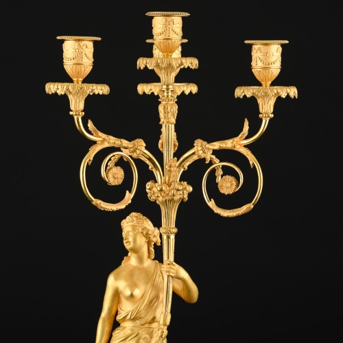 Antiquités - Pair of Louis XVI period candelabra, circa 1775