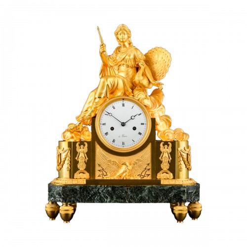 Mythological Empire clock "Hera with peacock", circa 1810