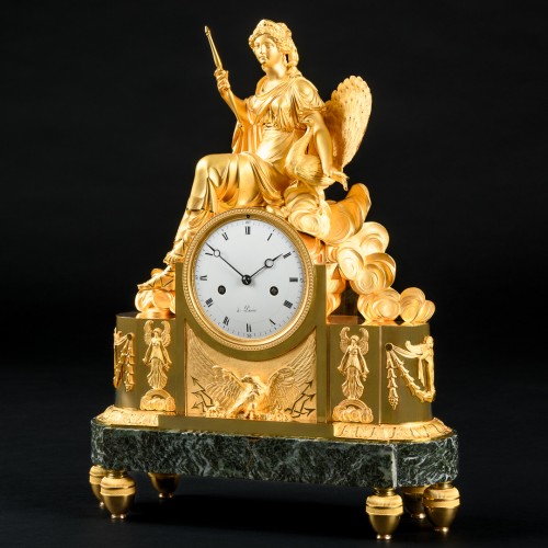 Empire - Mythological Empire clock Hera with peacock , circa 1810