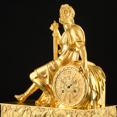 Antiquités - Empire mantel clock “Odysseus” signed by P.P. Thomire and Moinet