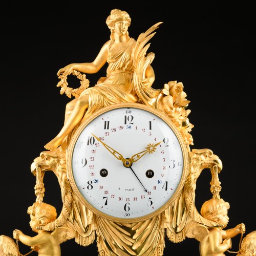 Pendule d’époque Louis XVI “Abundantia” - vers 1790 - Horlogerie Style Louis XVI