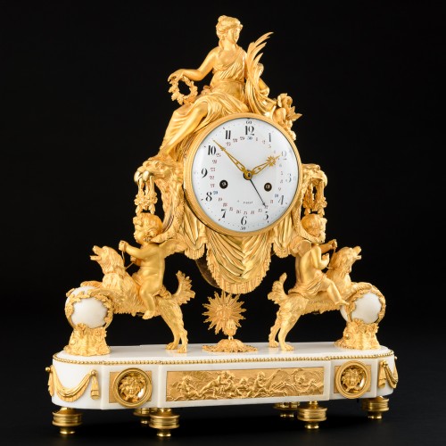 Antiquités - Pendule d’époque Louis XVI “Abundantia” - vers 1790