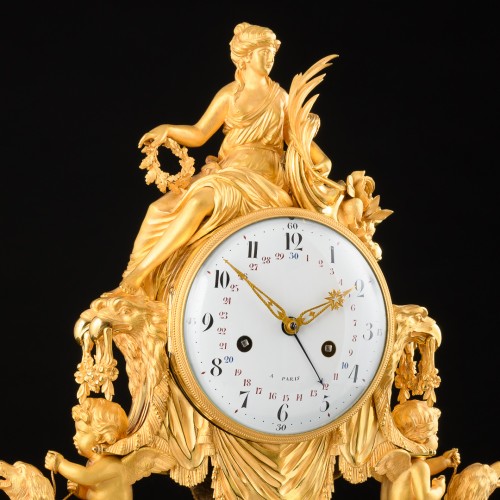 Antiquités - Pendule d’époque Louis XVI “Abundantia” - vers 1790