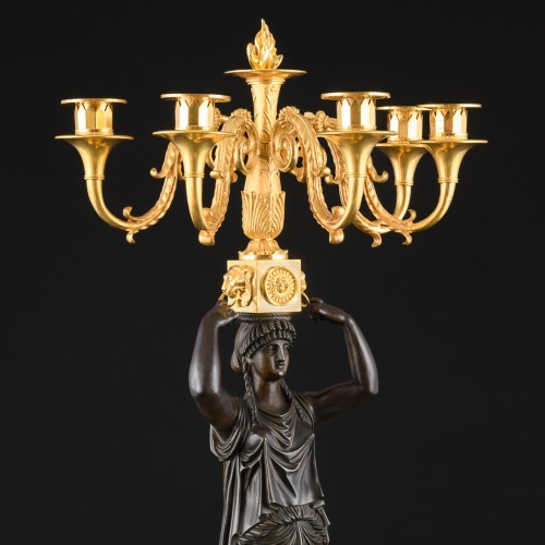 Pair of Empire candelabra “Retour d’Égypte” model by P.P. Thomire - 