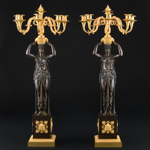 19th century - Pair of Empire candelabra “Retour d’Égypte” model by P.P. Thomire