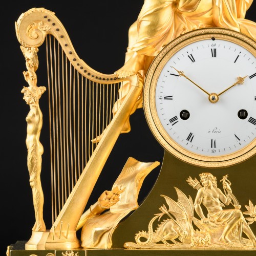 Horology  - Empire clock “Allegory of Arts and Sciences” with Apollo - Circa 1806