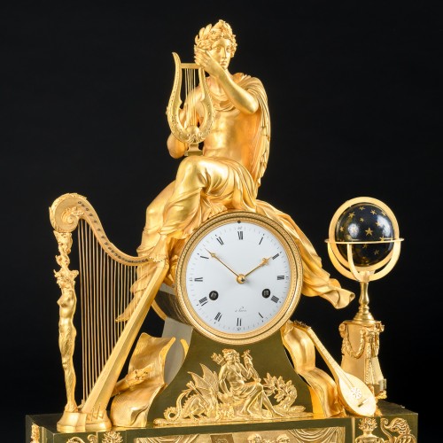 Antiquités - Empire clock “Allegory of Arts and Sciences” with Apollo - Circa 1806