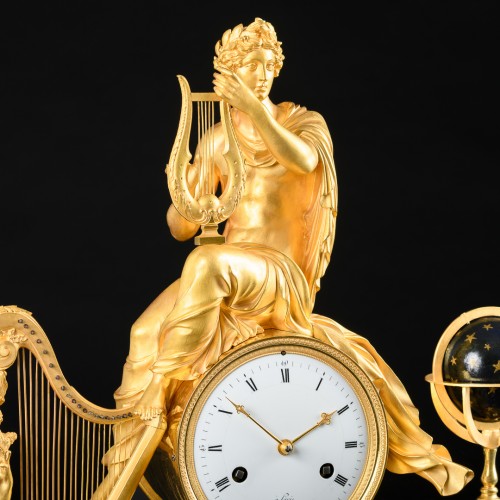 Antiquités - Empire clock “Allegory of Arts and Sciences” with Apollo - Circa 1806