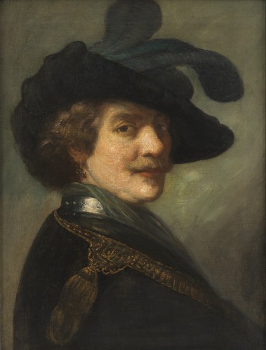 Portrait de Rembrandt – Ecole hollandaise du 18e siècle - Tableaux et dessins Style 